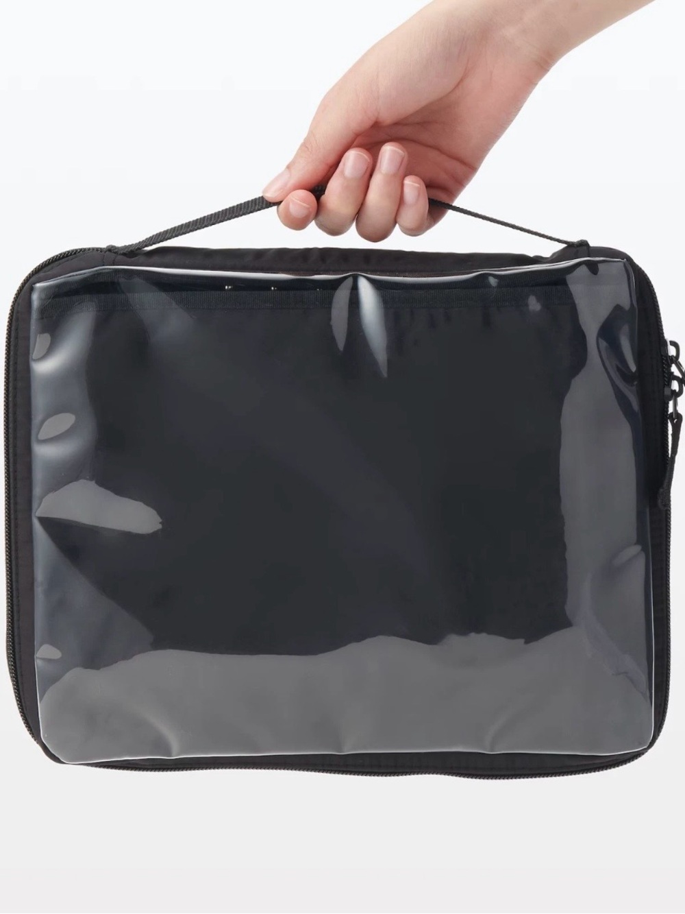 MUJI Collection Case A5 Wide Pocket-selectable Black 28x22x3.5cm 6hole ring type